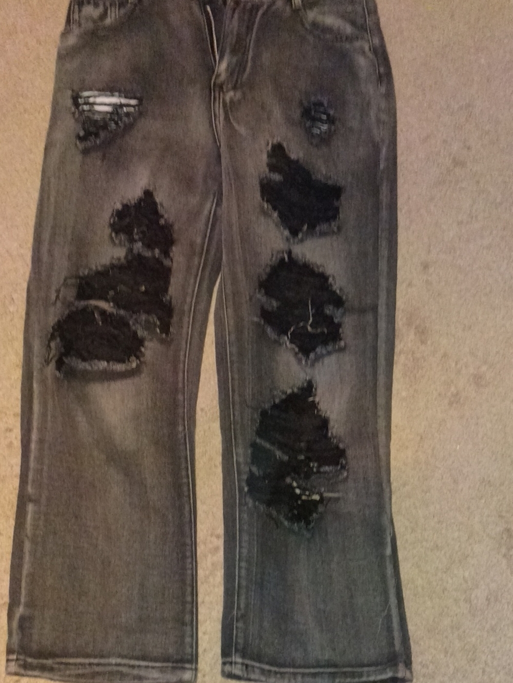 Back And Front Ripped Jeans
